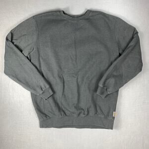 Carhartt Sweatshirt Mens XL Tall Loose Fit Pullover Gray Crewneck Workwear